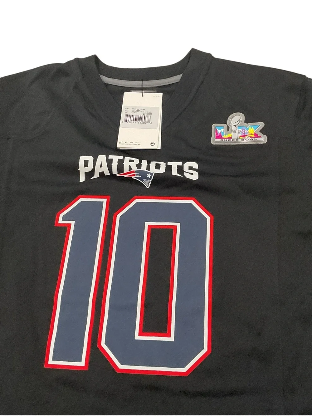 NFL Kids Black Maye #10 Jersey with Navy and Red Trim Large